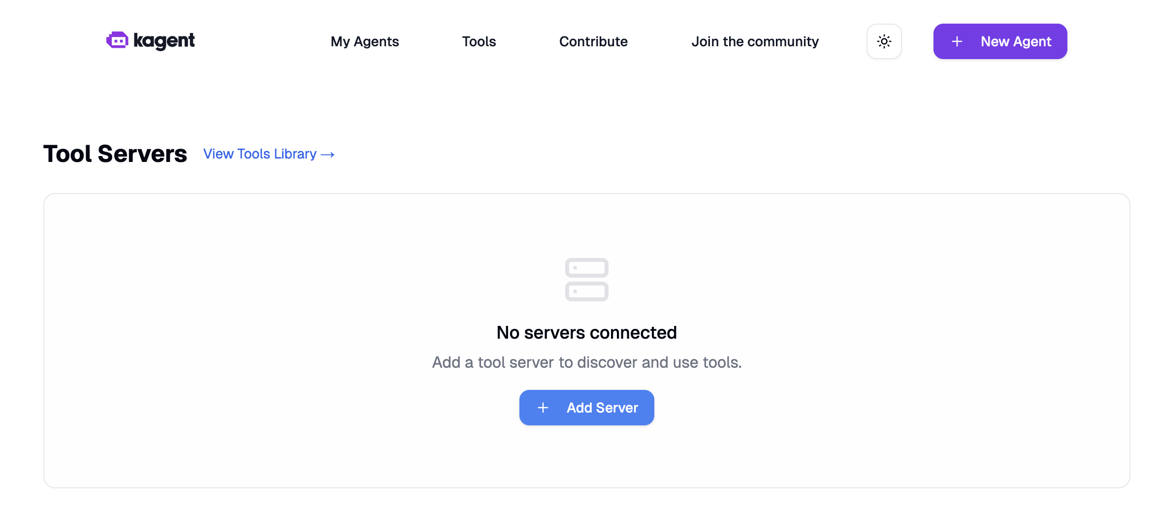 Manage tool servers